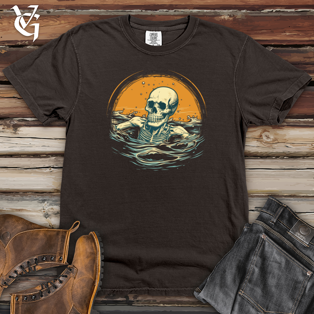 Viking Goods Grunge Splash Skeleton Heavy Cotton Comfort Colors Tee Pepper / L