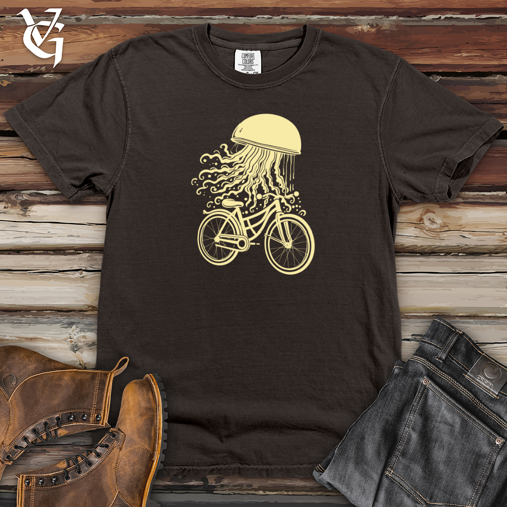 Viking Goods Jellyfish Deep Dive Cycle Voyage Heavy Cotton Comfort Colors Tee Pepper / L