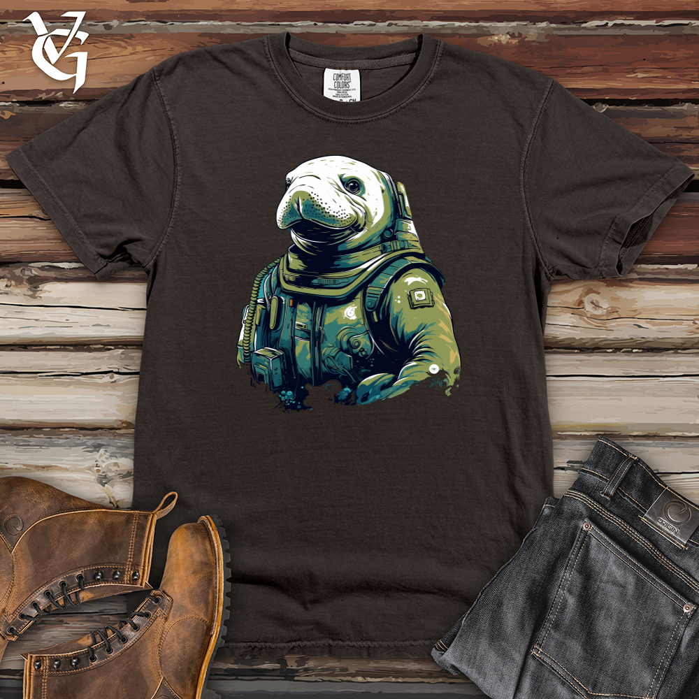 Viking Goods Manatee Astronaut Adventure Heavy Cotton Comfort Colors Tee Pepper / L