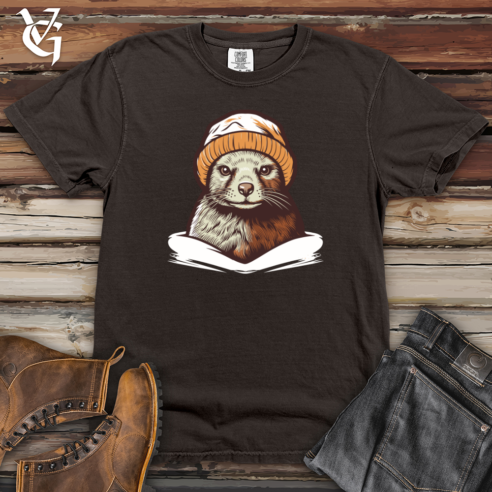 Viking Goods Mongoose Winter Beanie Warmth Heavy Cotton Comfort Colors Tee Pepper / L