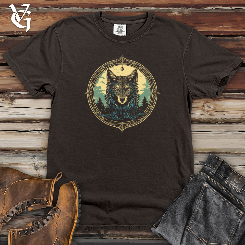 Viking Goods Mystic Wolf Compass Heavy Cotton Comfort Colors Tee Pepper / L