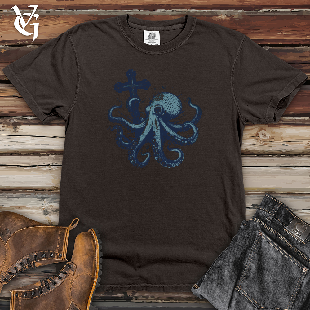 Viking Goods Octopus Cross Heavy Cotton Comfort Colors Tee Pepper / L