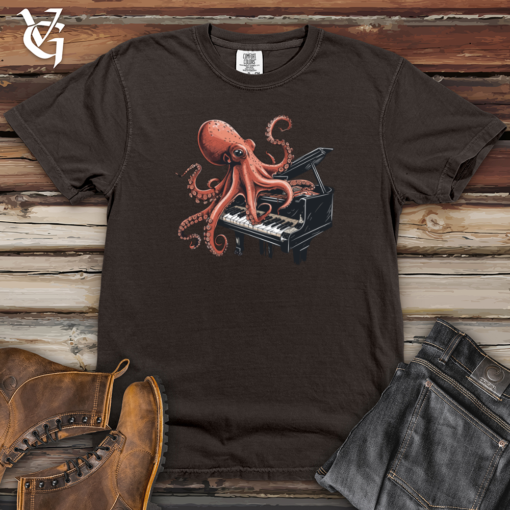 Viking Goods Octopus Piano Melody Heavy Cotton Comfort Colors Tee Pepper / L