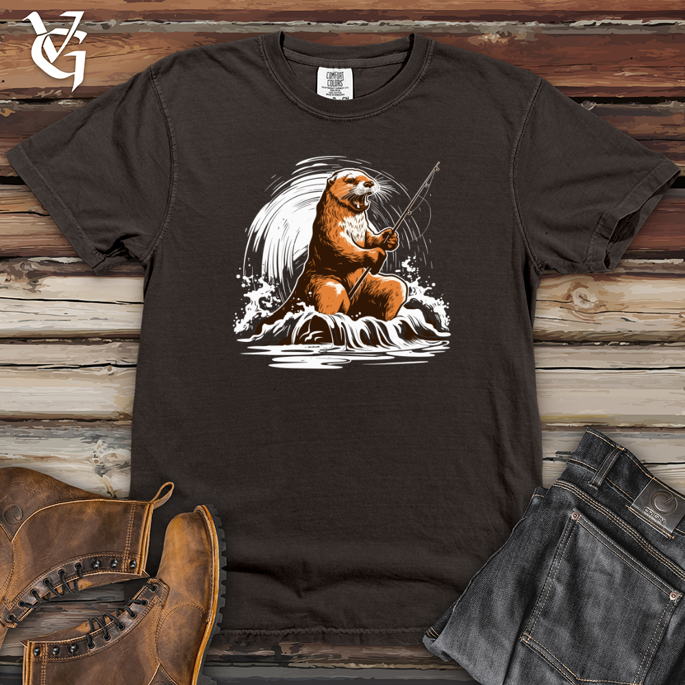 Viking Goods Otter Fishing Adventure Heavy Cotton Comfort Colors Tee Pepper / L