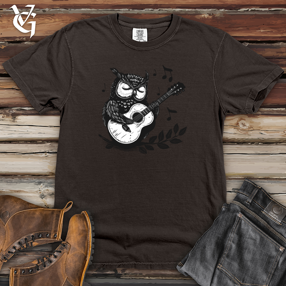 Viking Goods Owl Guitar Serenade Heavy Cotton Comfort Colors Tee Pepper / L