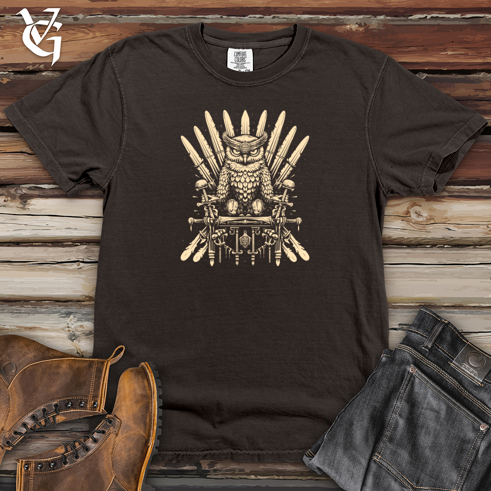 Viking Goods Owl Throne Sovereignty Heavy Cotton Comfort Colors Tee Pepper / L