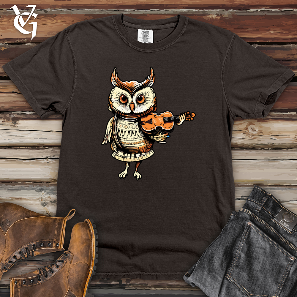 Viking Goods Owl Violinist Nocturne Heavy Cotton Comfort Colors Tee Pepper / L