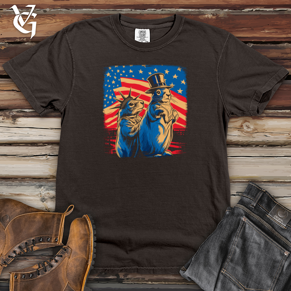 Viking Goods Patriotic Squirrels Display Heavy Cotton Comfort Colors Tee Pepper / L