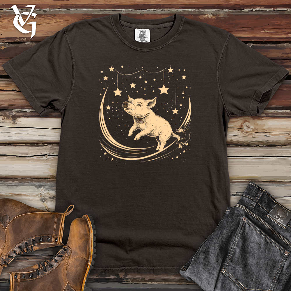 Viking Goods Pig Celestial Dreams Heavy Cotton Comfort Colors Tee Pepper / L