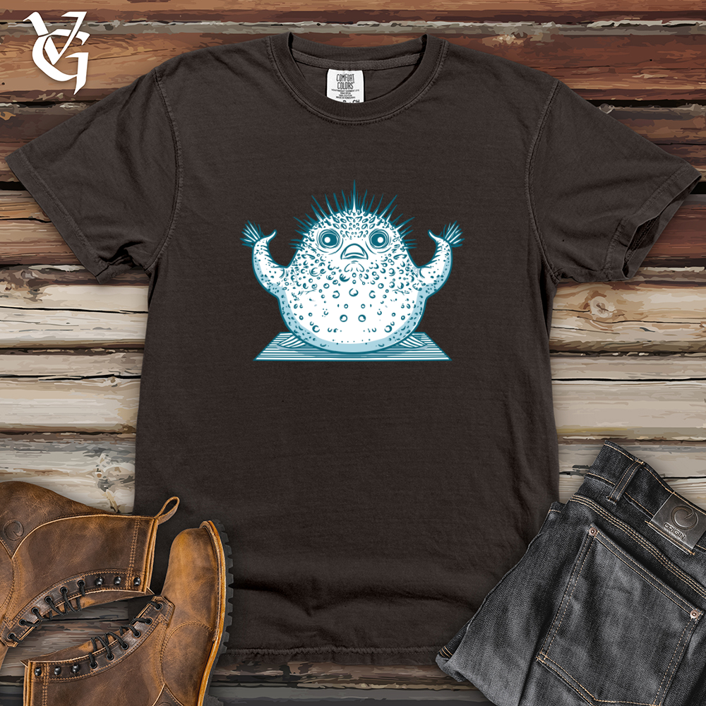 Viking Goods Pufferfish Yoga Pose Heavy Cotton Comfort Colors Tee Pepper / L