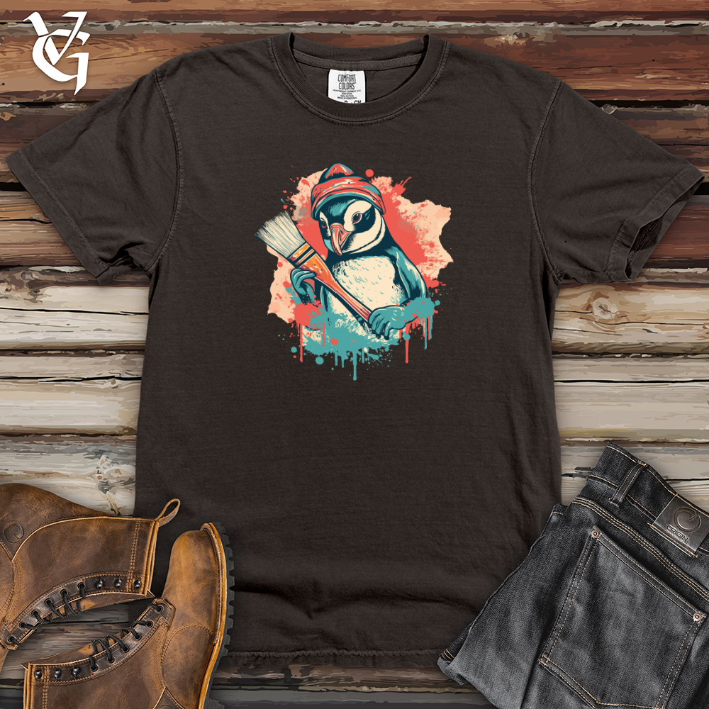 Viking Goods Retro Artistic Penguin 01 Heavy Cotton Comfort Colors Tee Pepper / L