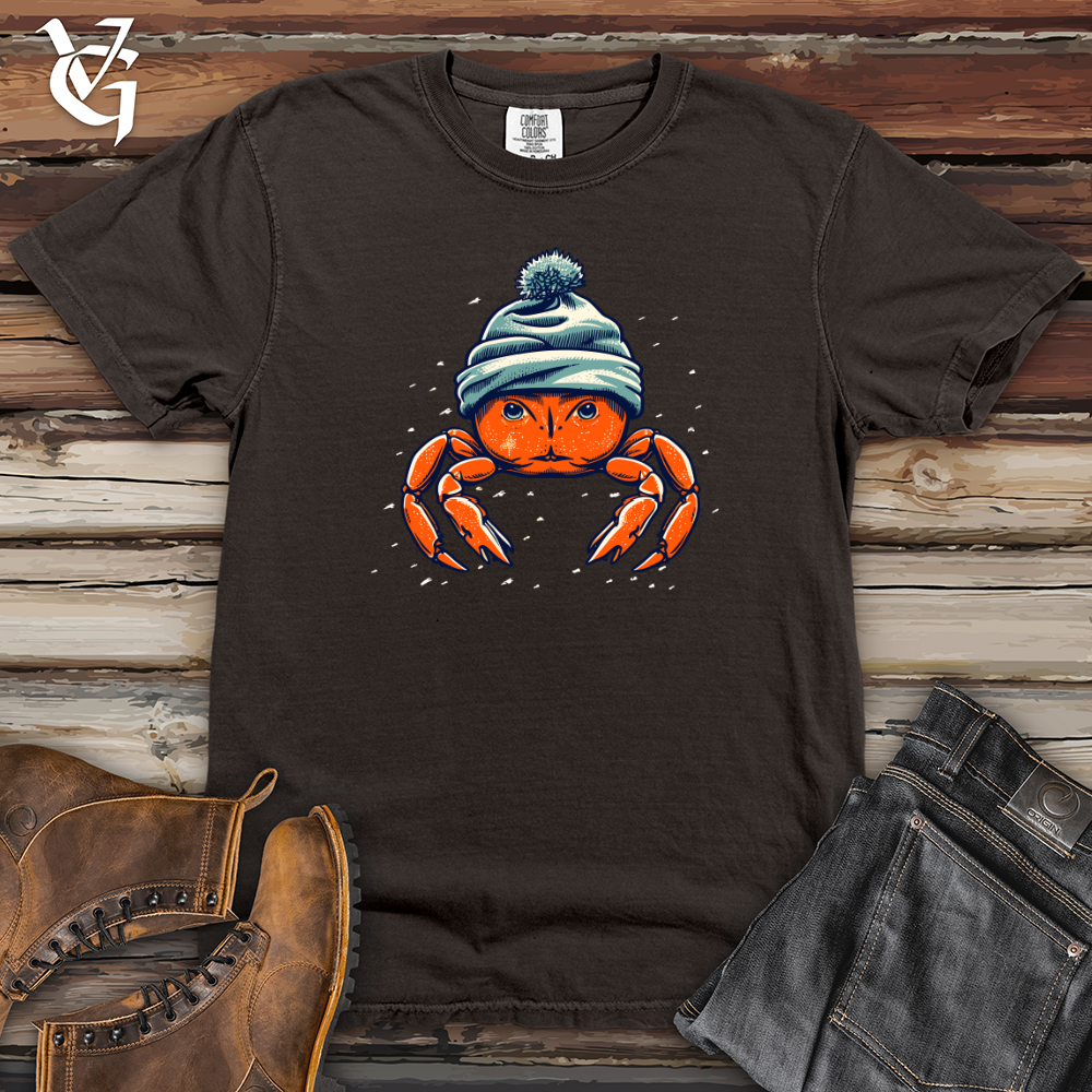 Viking Goods Retro Beanie Crab Heavy Cotton Comfort Colors Tee Pepper / L