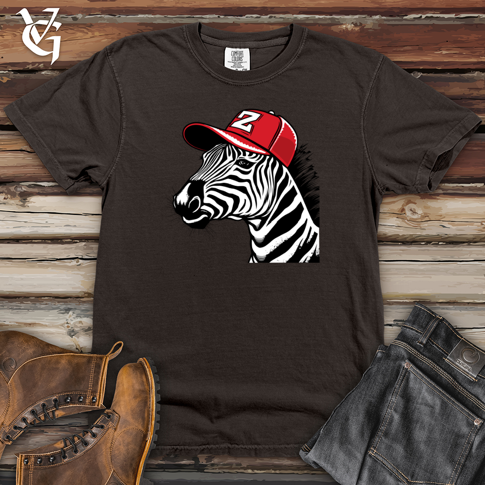 Viking Goods Retro Cap Wearing Zebra Heavy Cotton Comfort Colors Tee Pepper / L