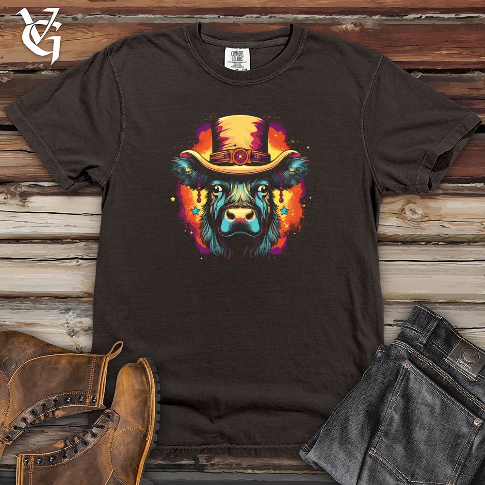 Viking Goods Retro Cosmic Top Hat Buffalo Heavy Cotton Comfort Colors Tee Pepper / L
