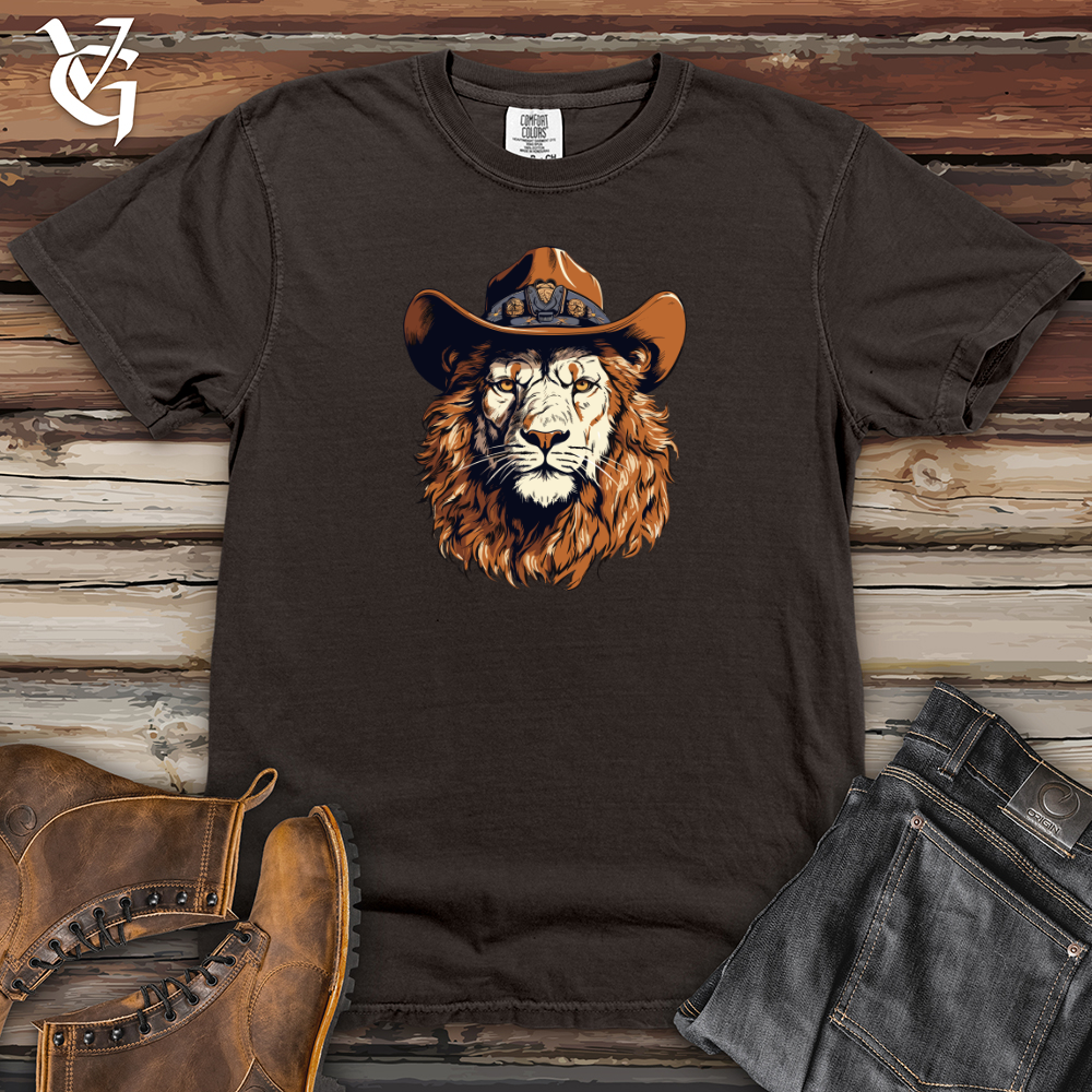 Viking Goods Retro Cowboy Lion 01 Heavy Cotton Comfort Colors Tee Pepper / L
