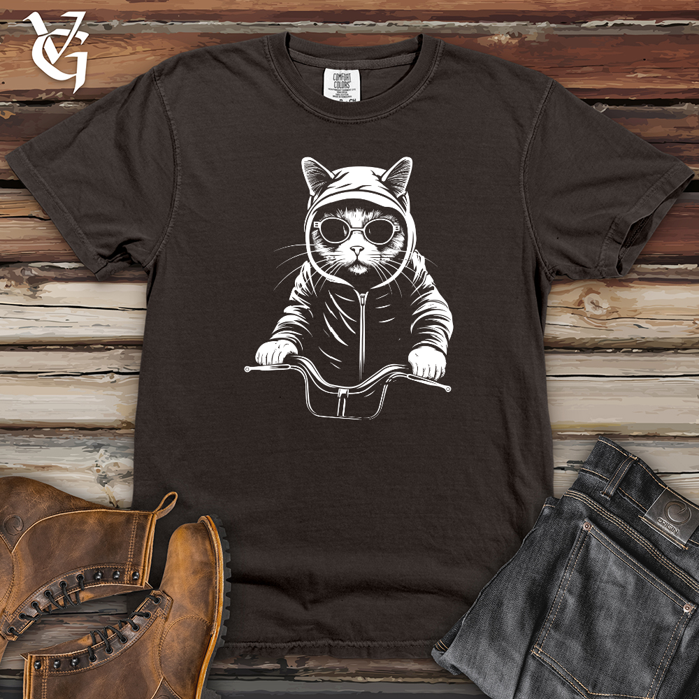 Viking Goods Retro Cycle Cat Heavy Cotton Comfort Colors Tee Pepper / L