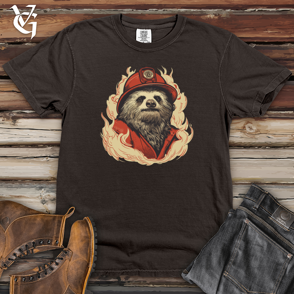 Viking Goods Retro Fire Sloth Heavy Cotton Comfort Colors Tee Pepper / L