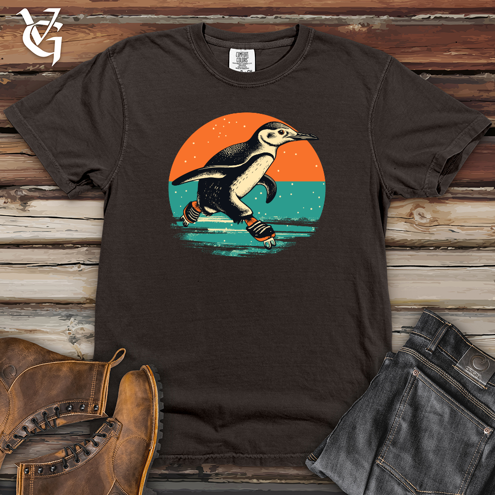 Viking Goods Retro Glide Penguin Heavy Cotton Comfort Colors Tee Pepper / L