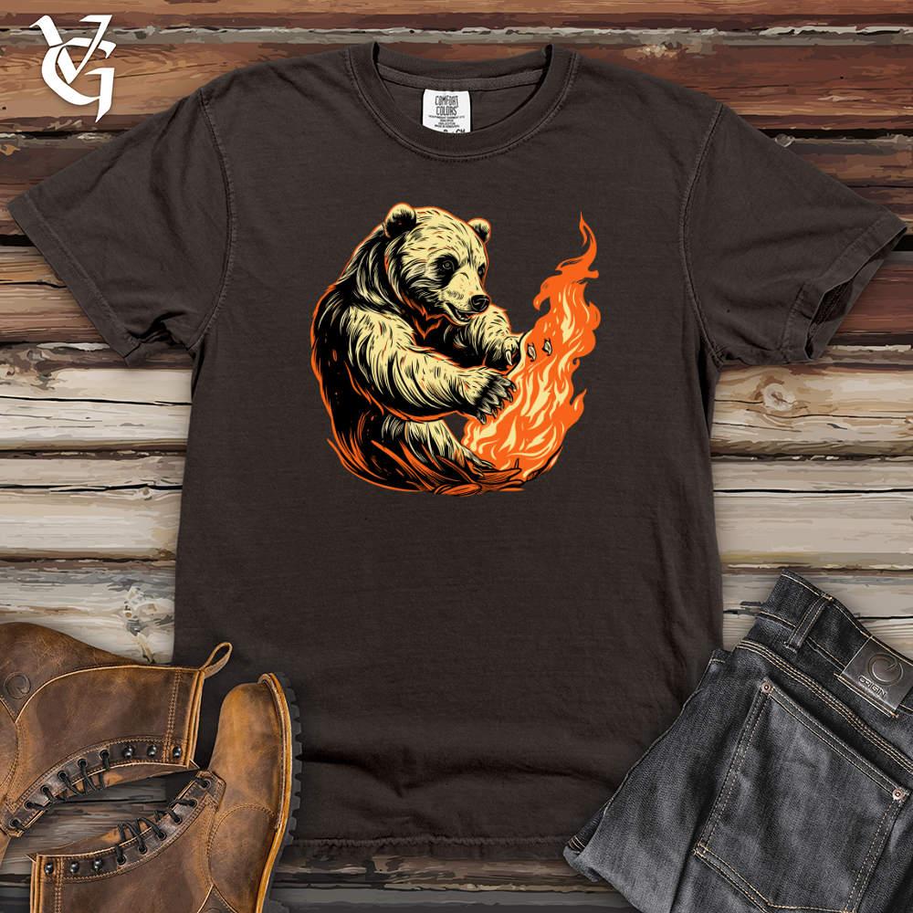 Viking Goods Retro Inferno Bear Heavy Cotton Comfort Colors Tee Pepper / L