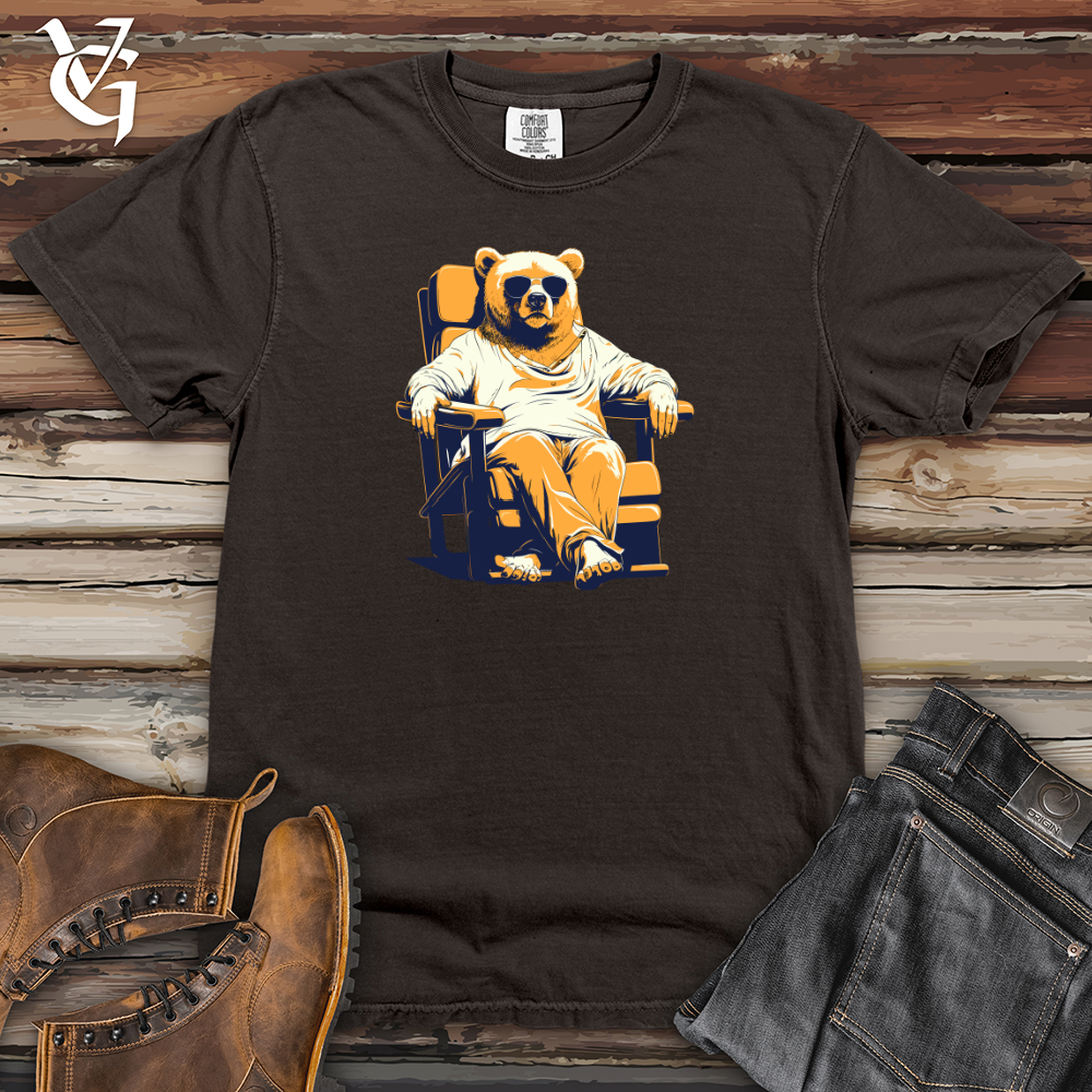 Viking Goods Retro Lounging Bear 01 Heavy Cotton Comfort Colors Tee Pepper / L