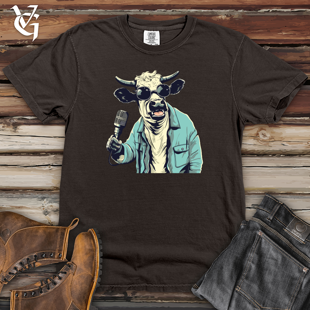 Viking Goods Retro Melody Moo Heavy Cotton Comfort Colors Tee Pepper / L