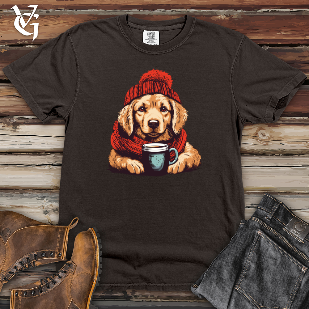 Viking Goods Retro Pom Pom Golden Retriever Heavy Cotton Comfort Colors Tee Pepper / L