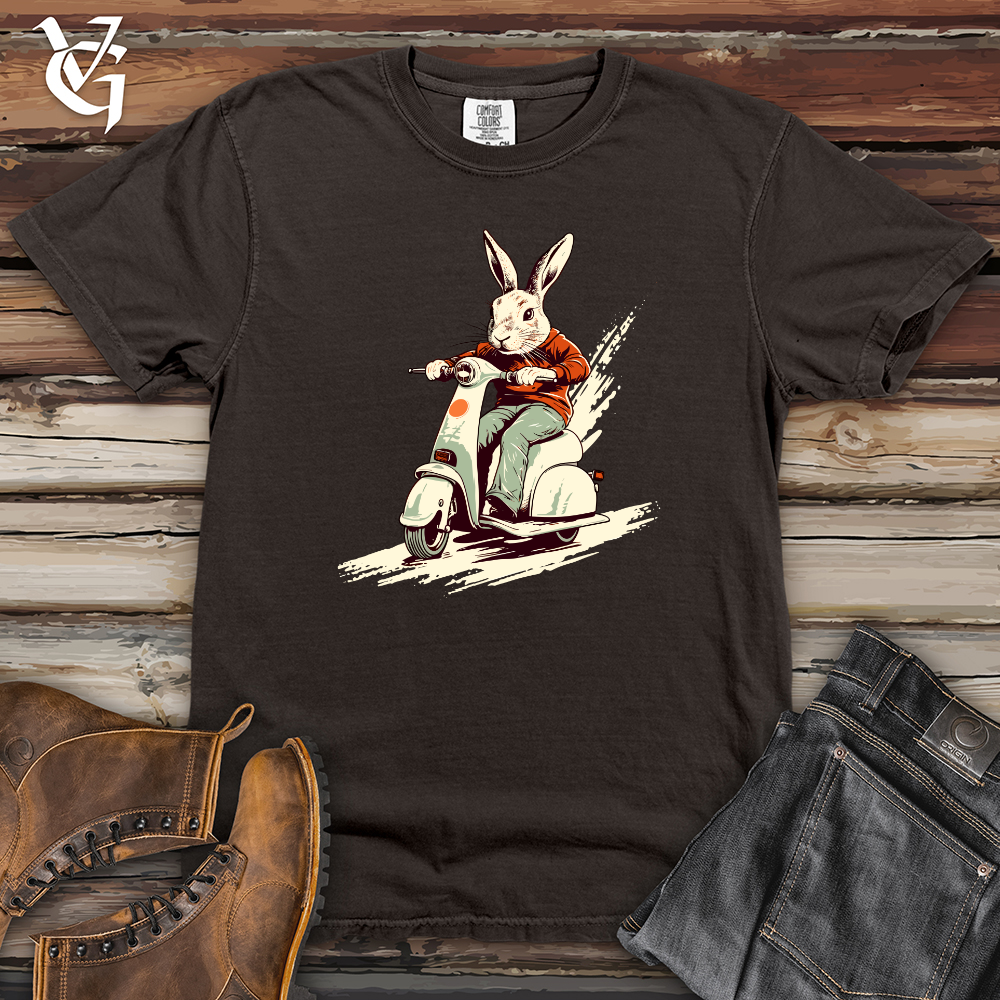 Viking Goods Retro Scooting Rabbit Heavy Cotton Comfort Colors Tee Pepper / L