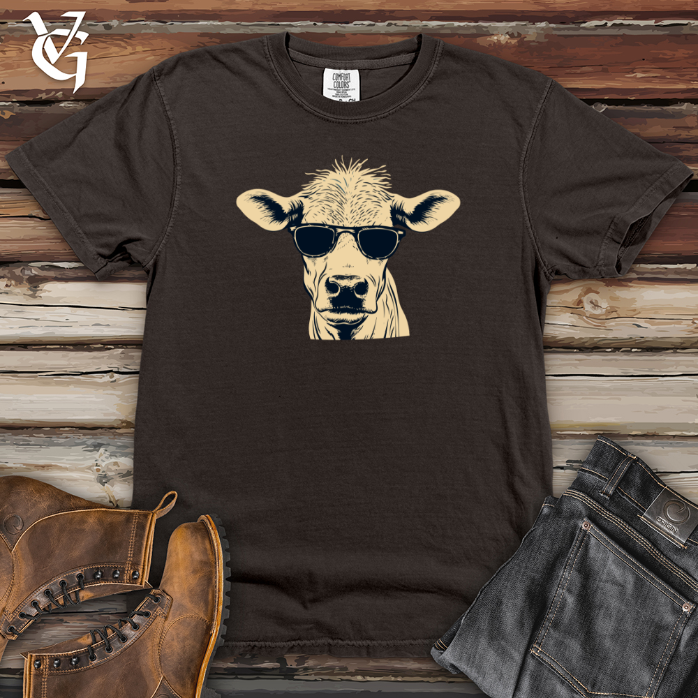 Viking Goods Retro Shades Cow 01 Heavy Cotton Comfort Colors Tee Pepper / L