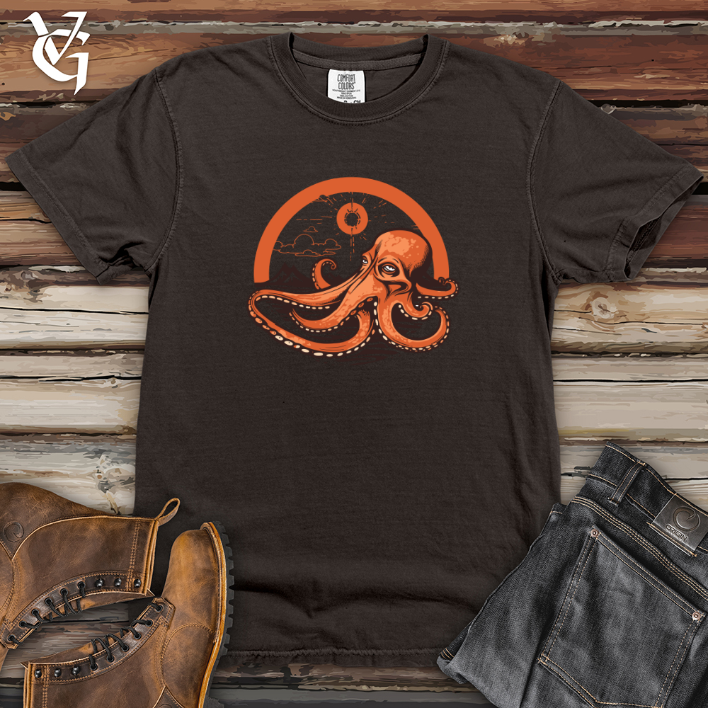 Viking Goods Retro Sleeping Octopus 01 Heavy Cotton Comfort Colors Tee Pepper / L