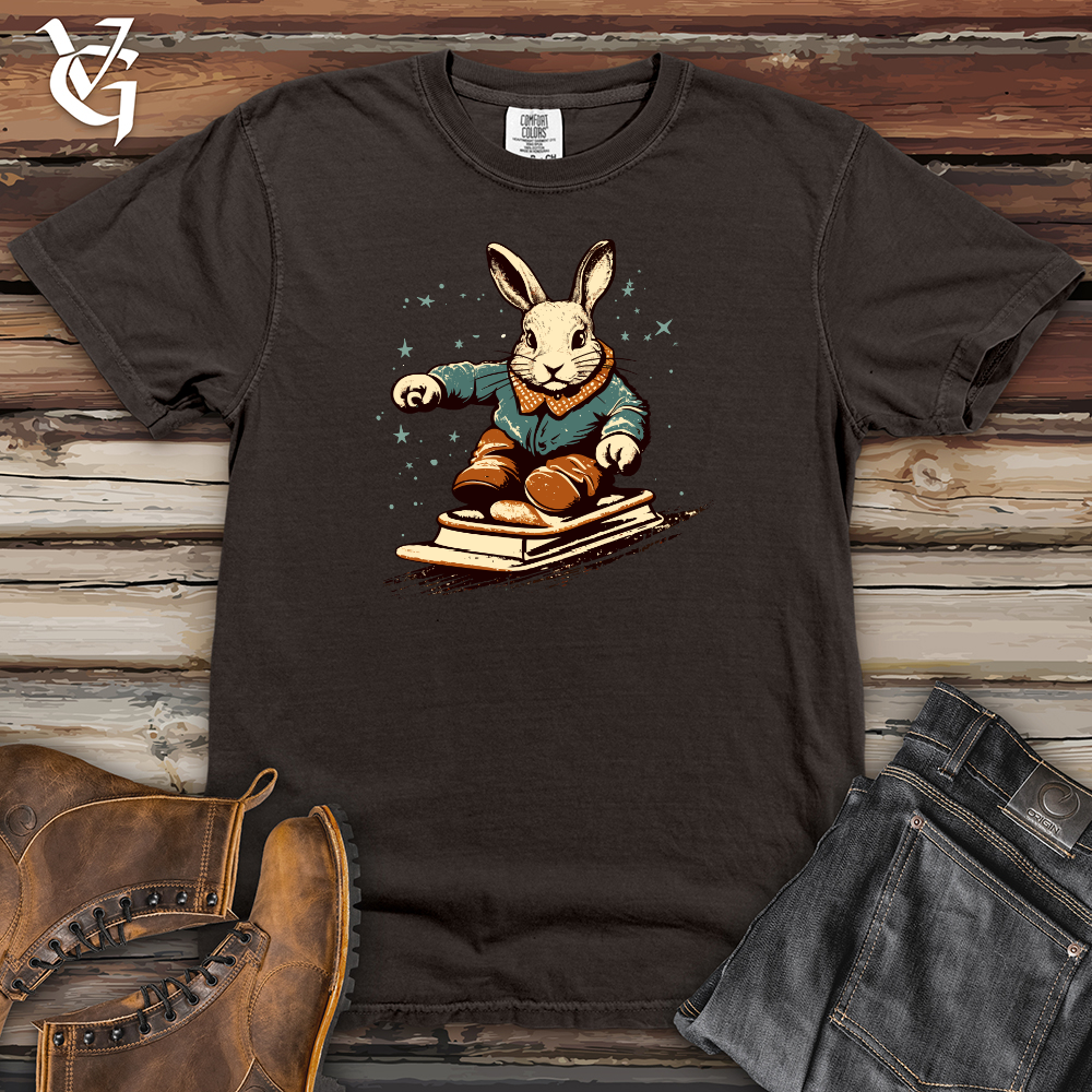 Viking Goods Retro Sliding Rabbit Heavy Cotton Comfort Colors Tee Pepper / L