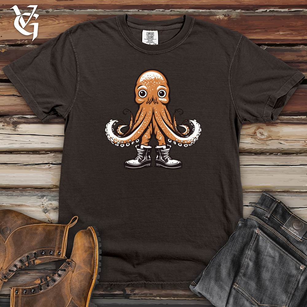 Viking Goods Retro Snow Boot Octopus Heavy Cotton Comfort Colors Tee Pepper / L