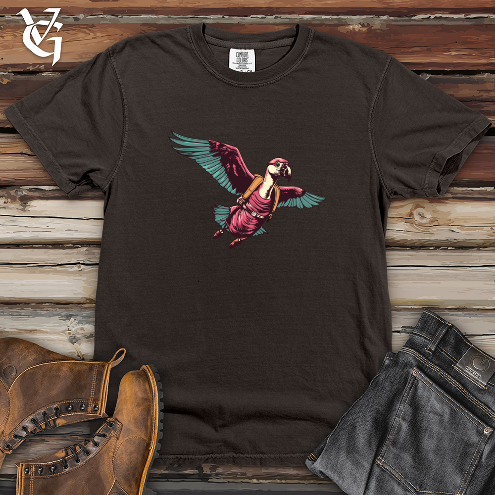 Viking Goods Retro Soaring Flamingo 01 Heavy Cotton Comfort Colors Tee Pepper / L