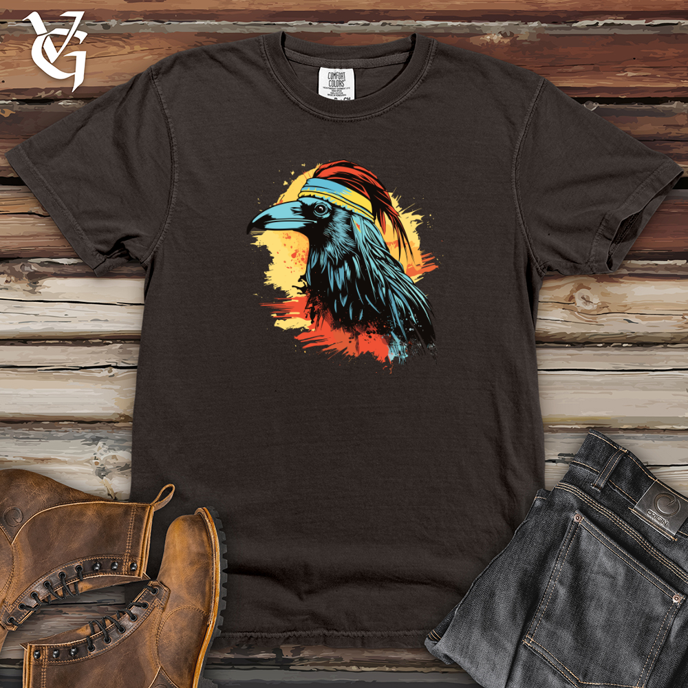 Viking Goods Retro Surfing Raven Heavy Cotton Comfort Colors Tee Pepper / L