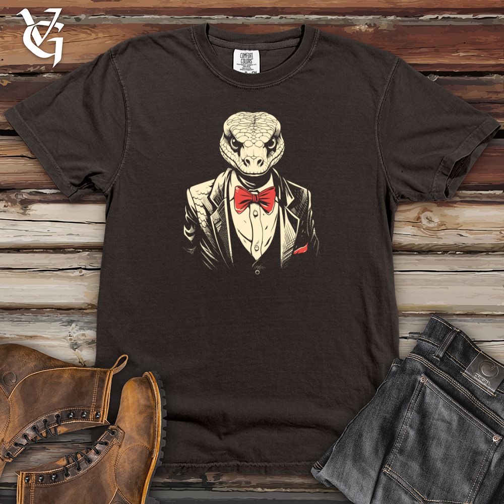 Viking Goods Retro Tuxedo Snake Heavy Cotton Comfort Colors Tee Pepper / L