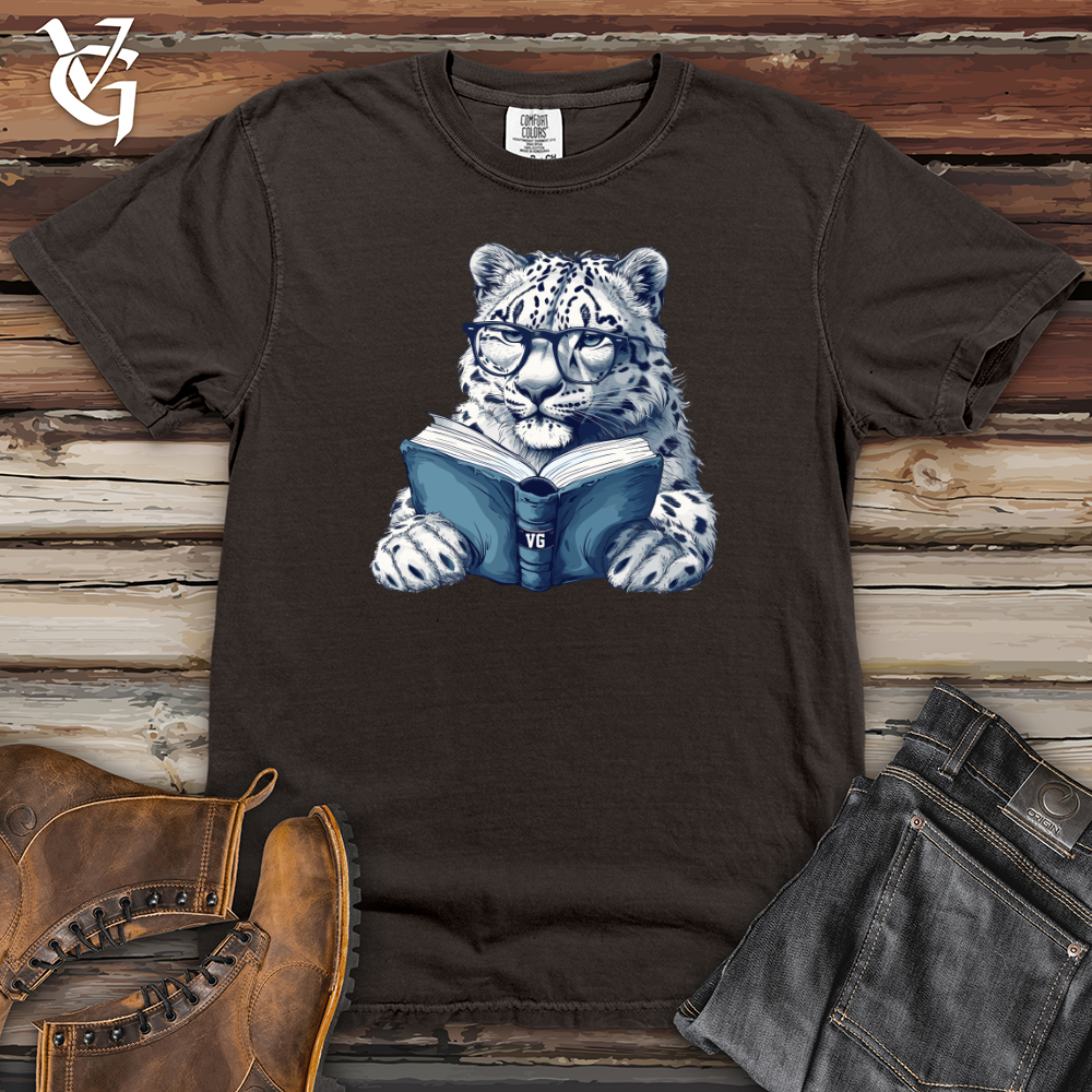 Viking Goods Scholarly Snow Leopard Heavy Cotton Comfort Colors Tee Pepper / L