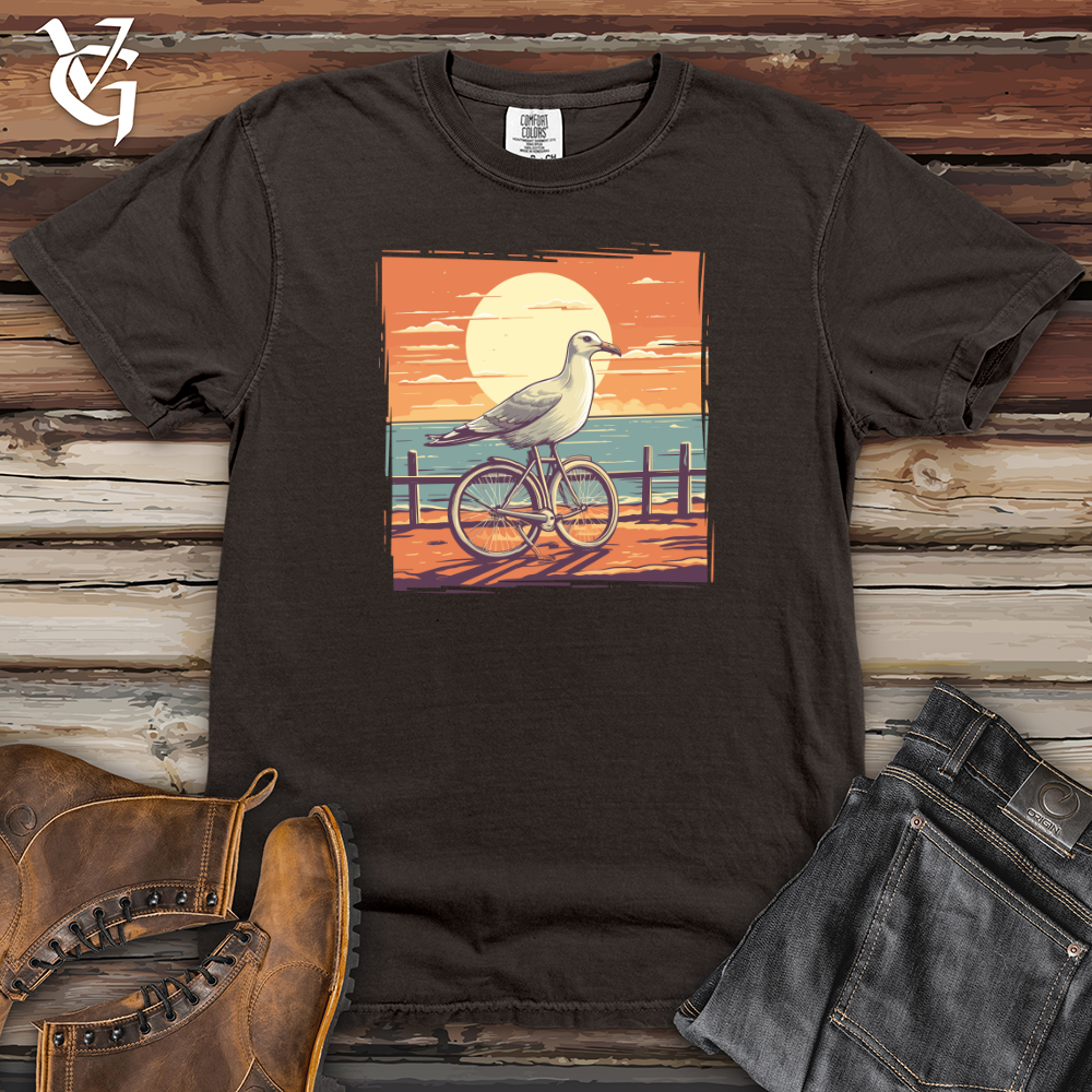 Viking Goods Sea Gull Boardwalk Bicycle Cruise Heavy Cotton Comfort Colors Tee Pepper / L