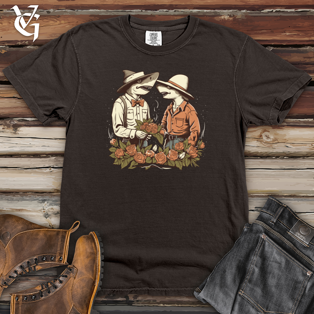 Viking Goods Sharks Gentlemanly Union Heavy Cotton Comfort Colors Tee Pepper / L