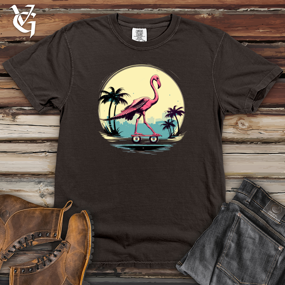 Viking Goods Skateboarding Flamingo Sunset Heavy Cotton Comfort Colors Tee Pepper / L