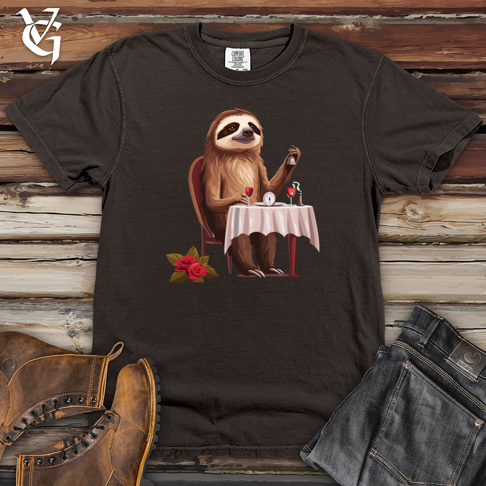 Viking Goods Sloth Fine Dining Heavy Cotton Comfort Colors Tee Pepper / L