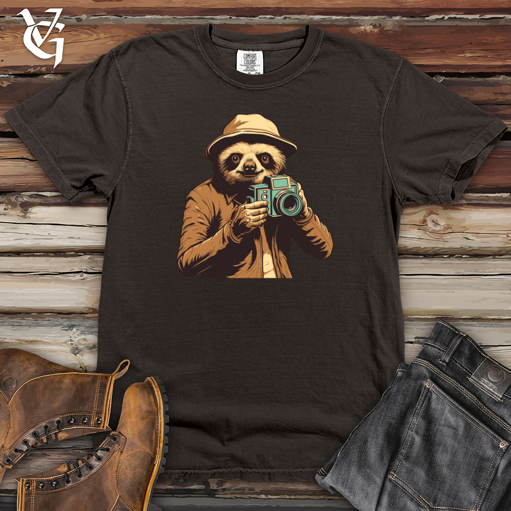 Viking Goods Sloth Shutterbug Snapshot Heavy Cotton Comfort Colors Tee Pepper / L
