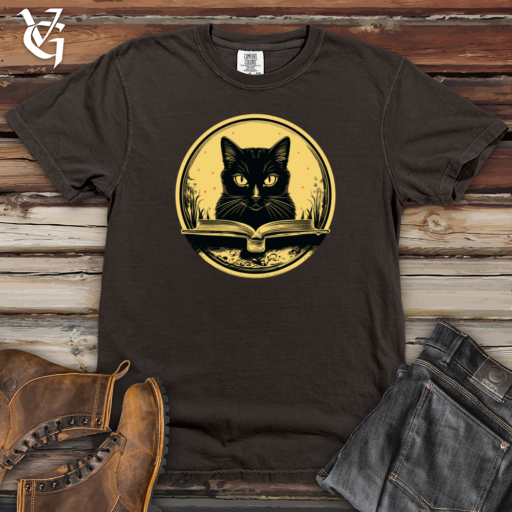 Viking Goods Vintage Bookworm Black Cat Heavy Cotton Comfort Colors Tee Pepper / L