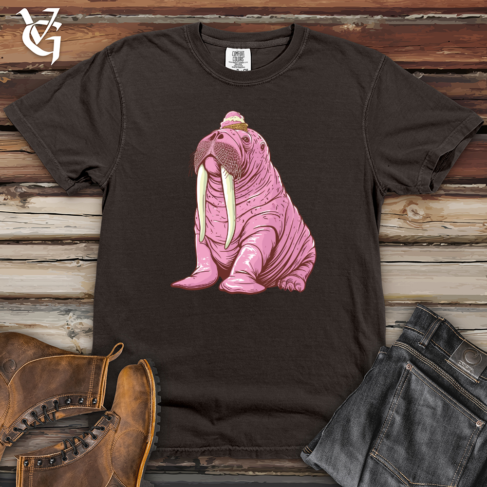Viking Goods Walrus Ice Cream Delight Heavy Cotton Comfort Colors Tee Pepper / L