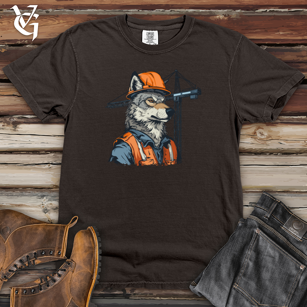 Viking Goods Wolf Construction Chief Heavy Cotton Comfort Colors Tee Pepper / L