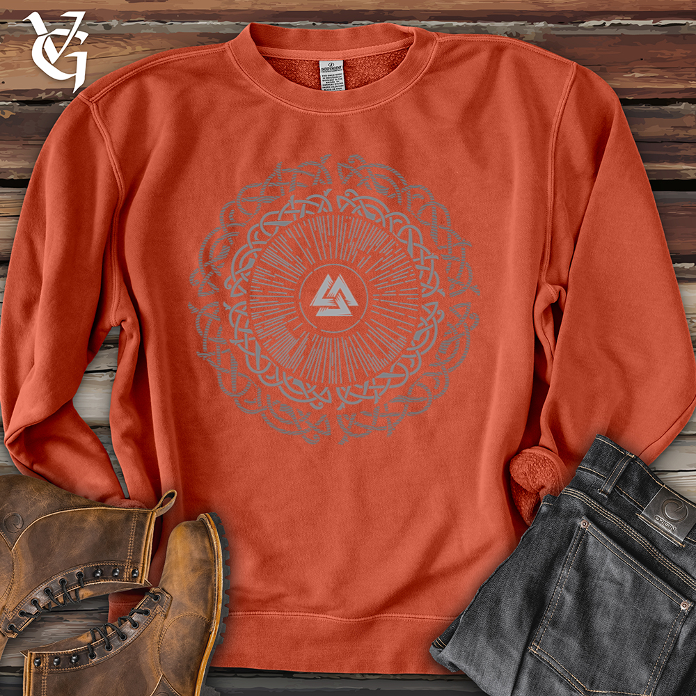 Viking Goods Ancient Round Celtic Pigment-Dyed Crewneck Pigment Amber / L