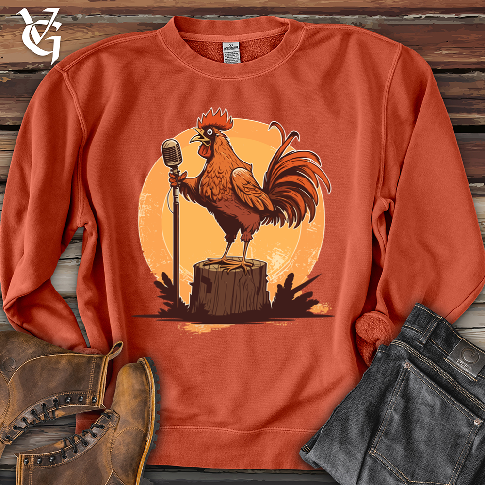 Viking Goods Chicken Rockstar Midweight Crewneck Pigment Amber / L