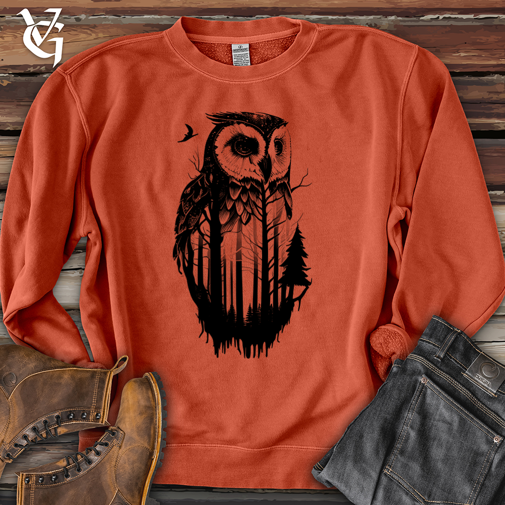 Viking Goods Owl Soul Banjo Bison Pigment-Dyed Crewneck Pigment Amber / L