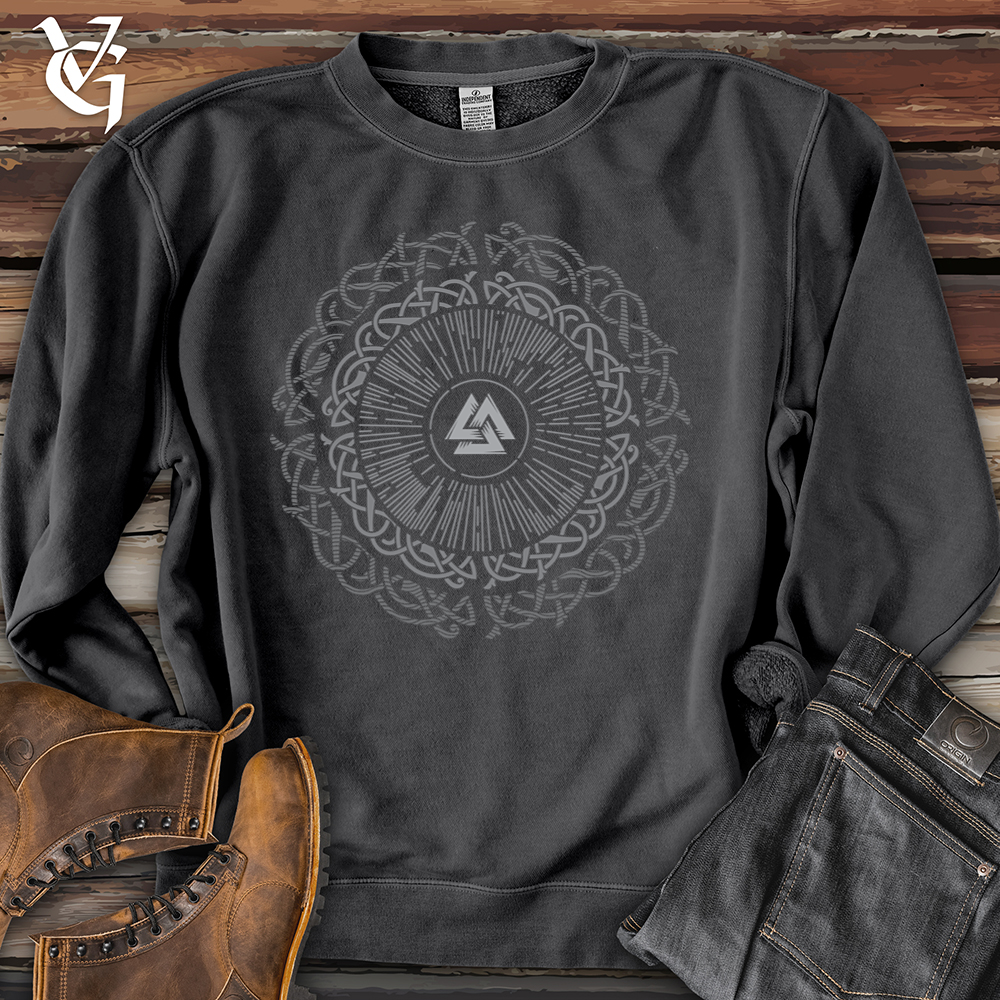 Viking Goods Ancient Round Celtic Pigment-Dyed Crewneck Pigment Black / L