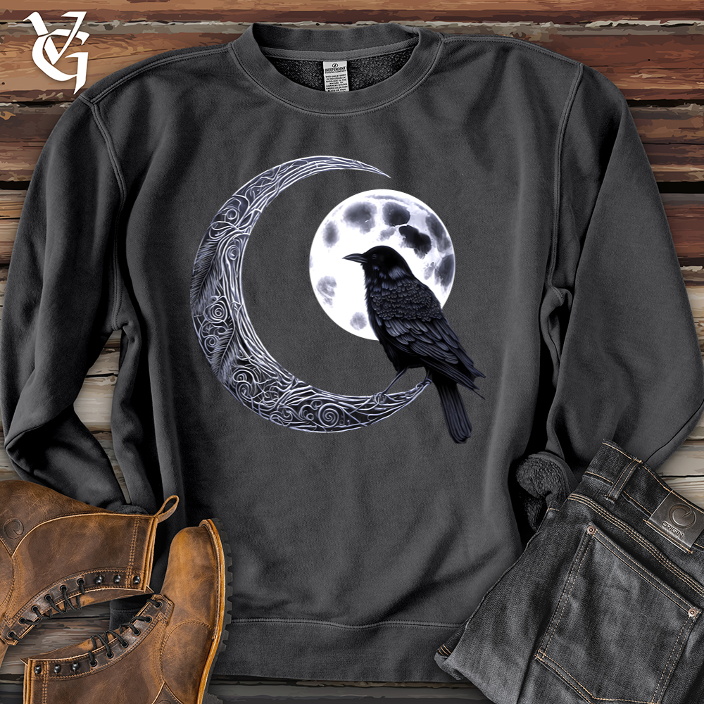 Viking Goods Raven &amp; Moon Negotiations Pigment-Dyed Crewneck Pigment Black / L