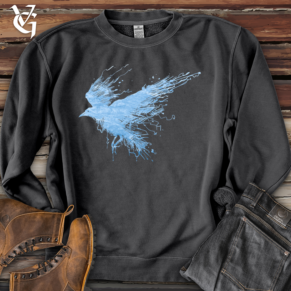 Viking Goods Smokey Winter Raven Pigment-Dyed Crewneck Pigment Black / L