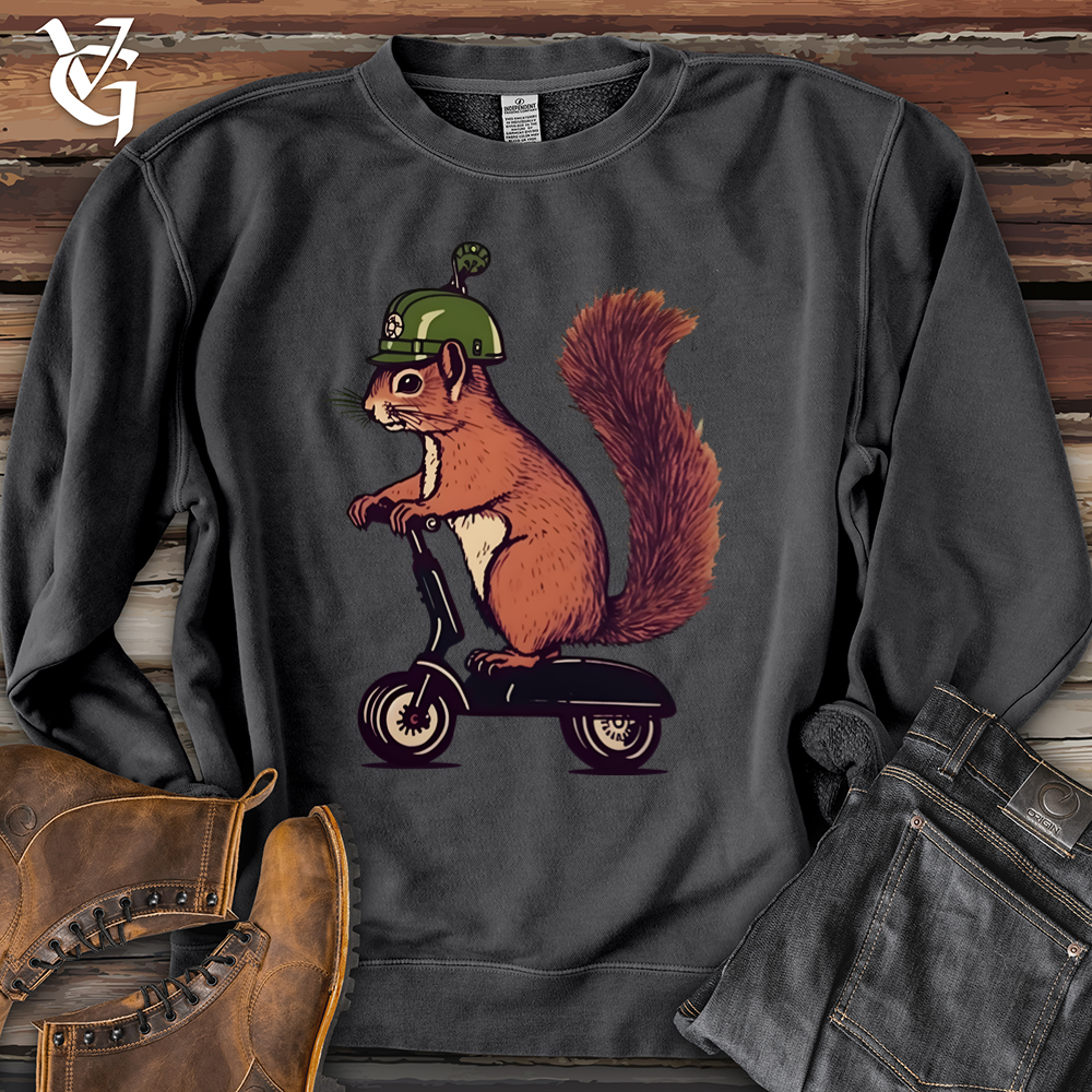 Viking Goods Squirrel Scoot Pigment-Dyed Crewneck Pigment Black / L